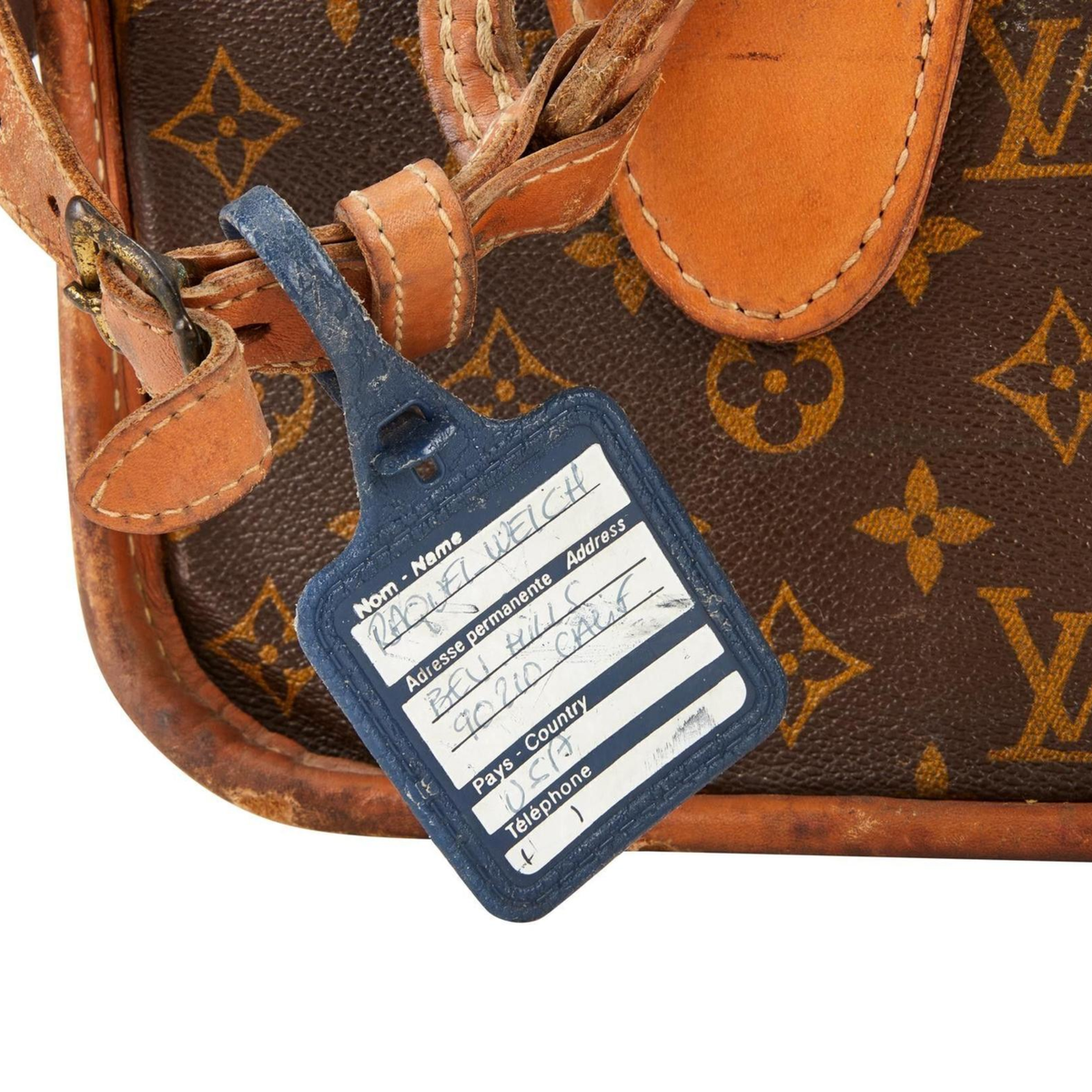 Raquel Welch Monogram Train Vanity Case