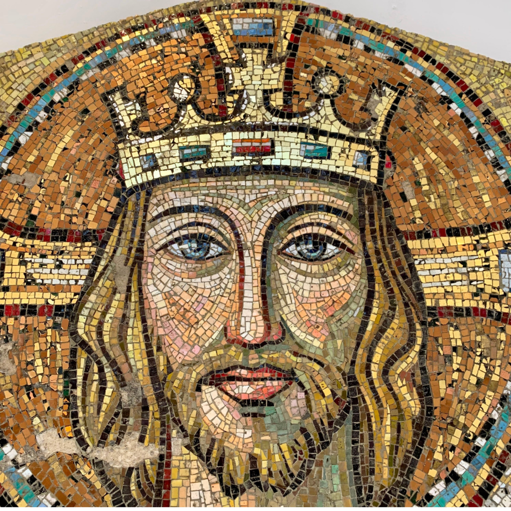 Salvaged Christ Mosaic Mural