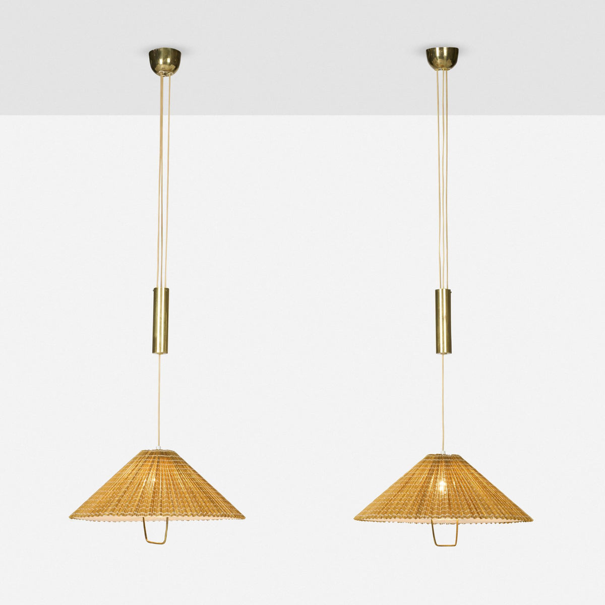 Pair of Counterbalance Hanging Lamps