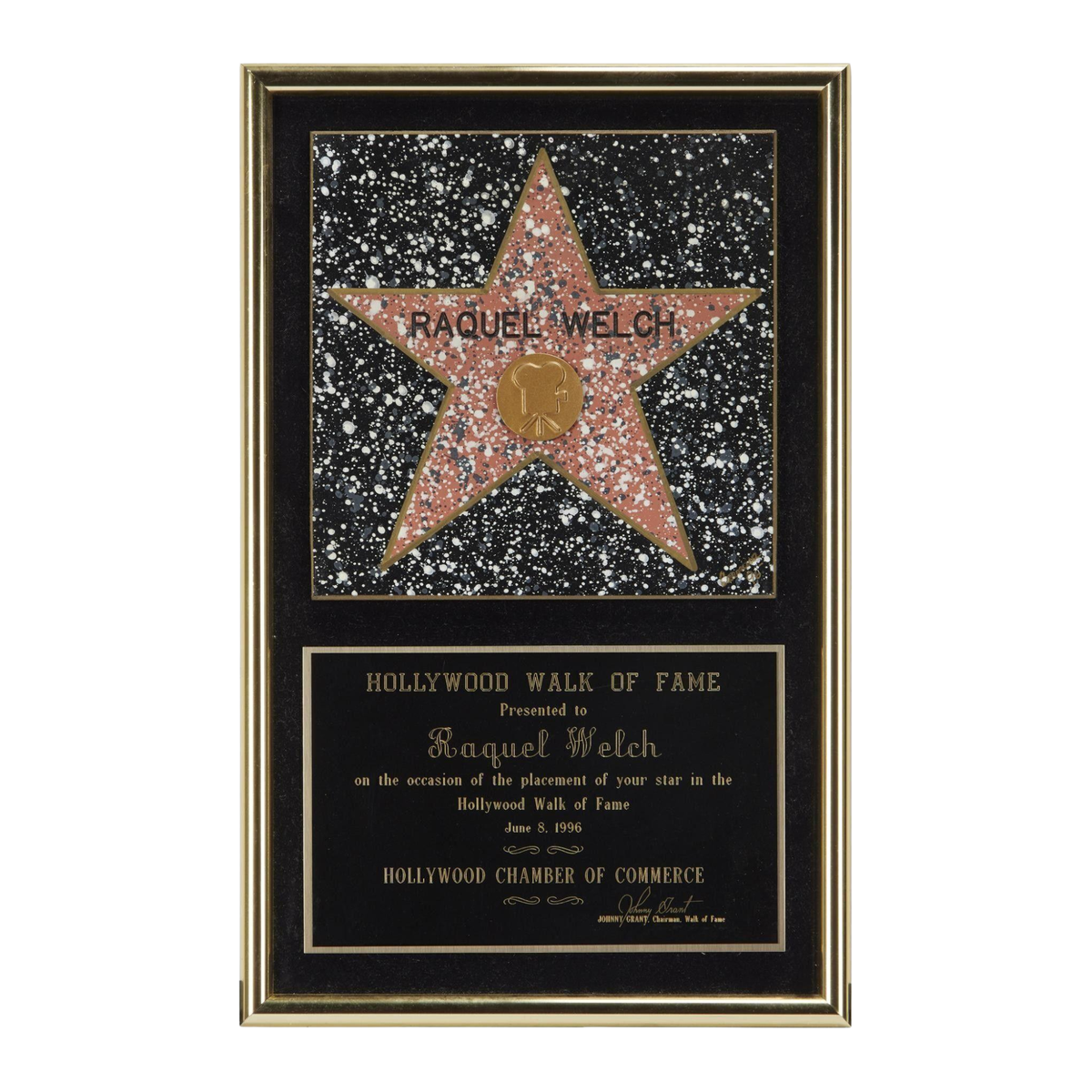 Raquel Welch Hollywood Walk of Fame Plaque