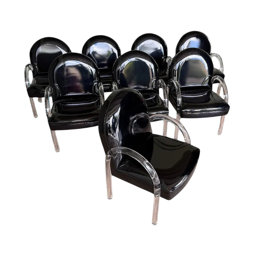 8 Leon Rosen Chairs