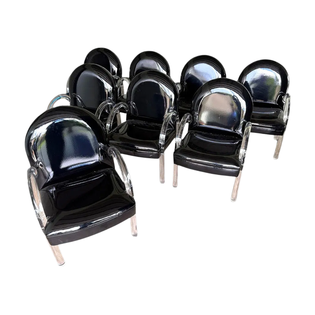 8 Leon Rosen Chairs