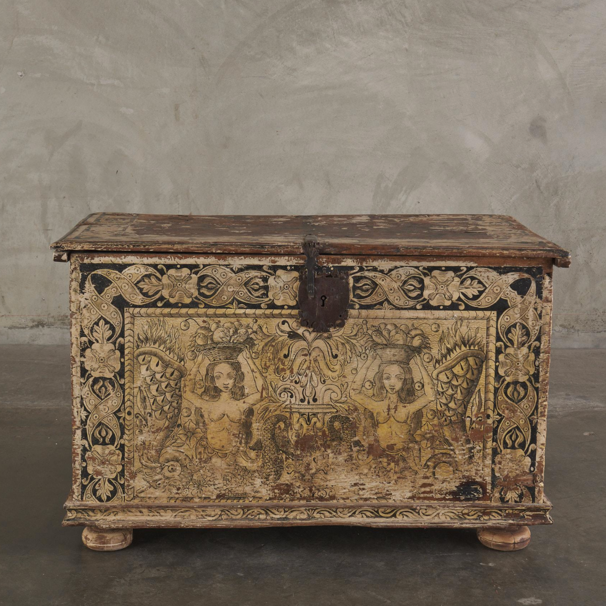 Rare Painted Cassone