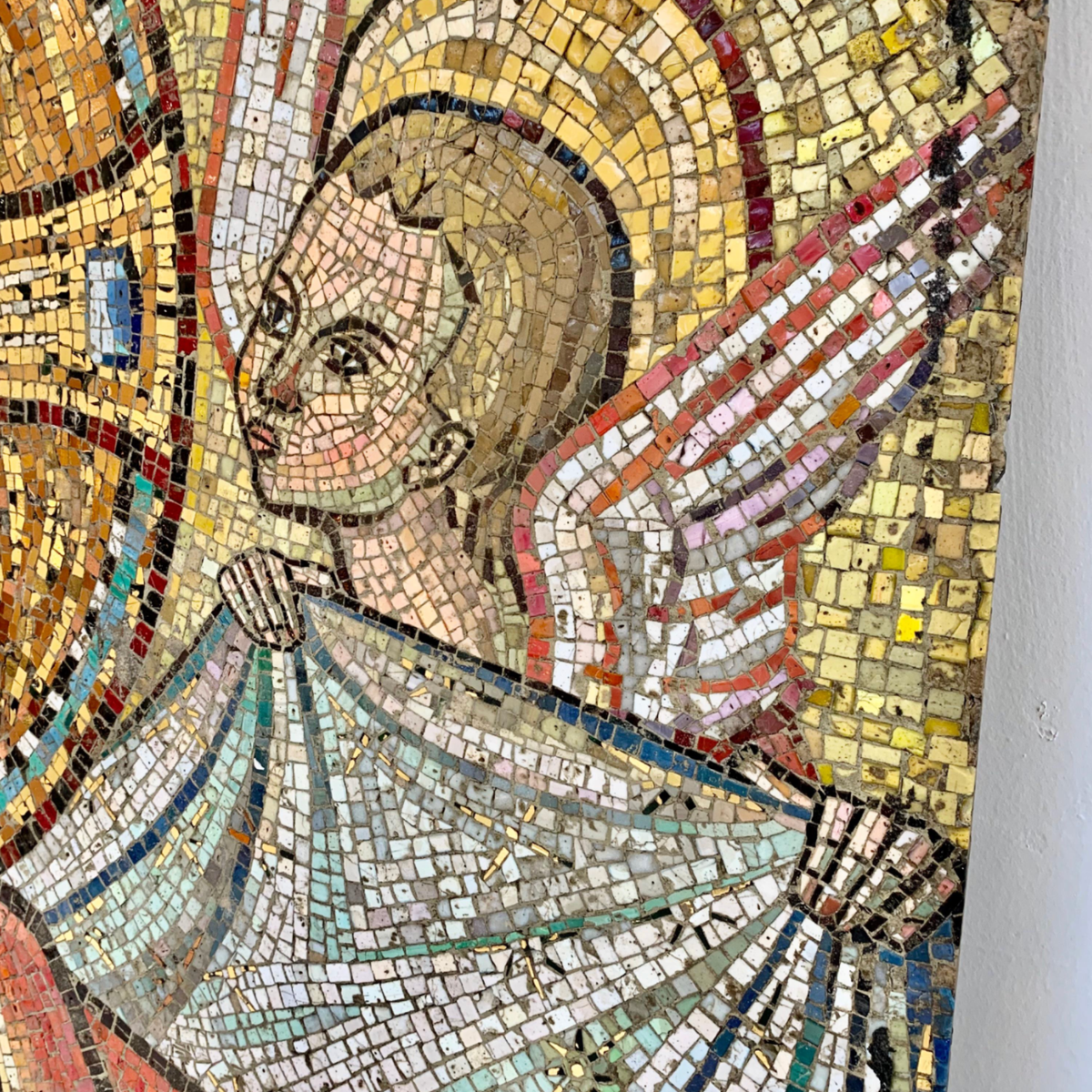 Salvaged Christ Mosaic Mural