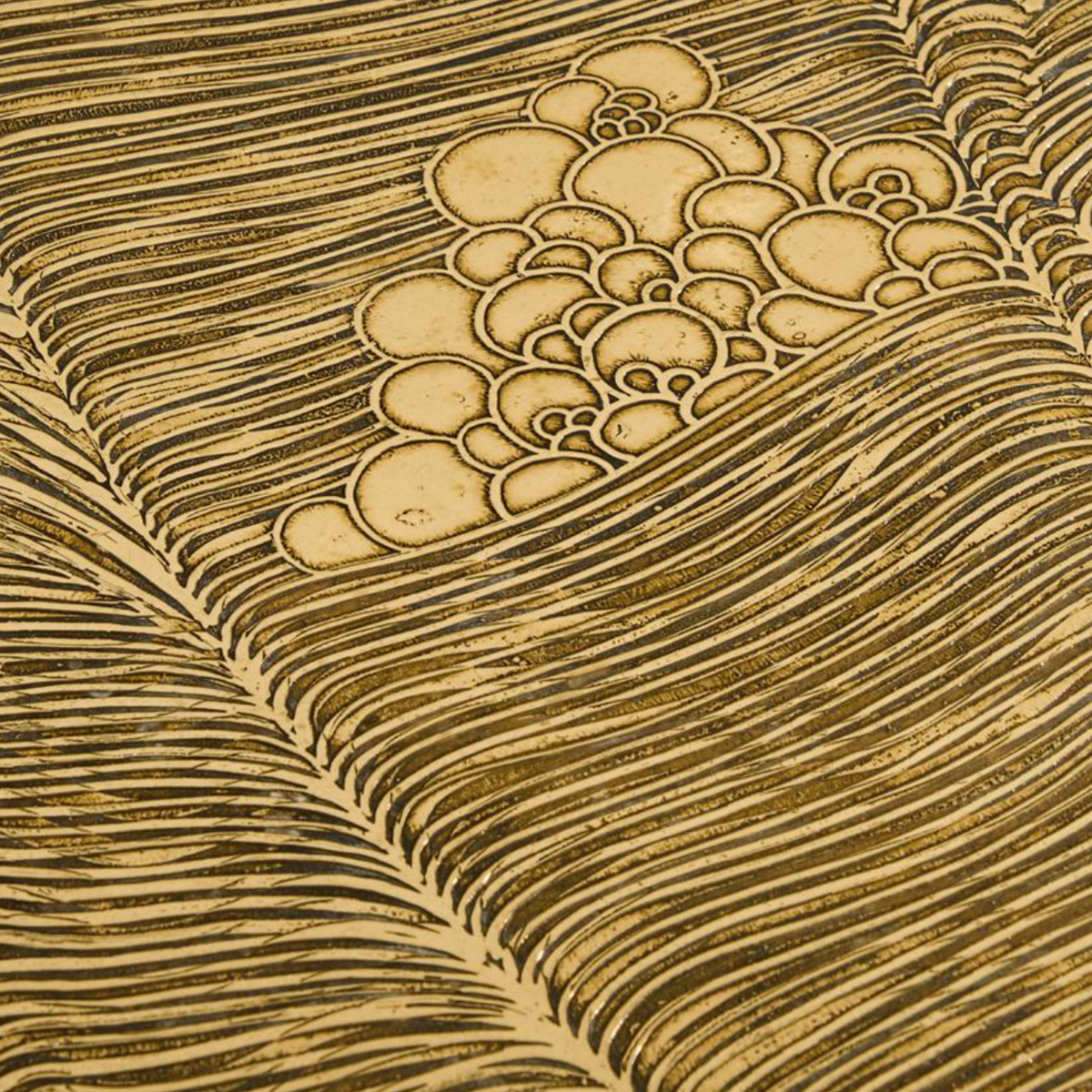 Monumental Engraved Brass Coffee Table