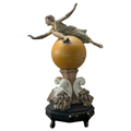 Salvaged Italian Figural Fountain Finial with Sphere